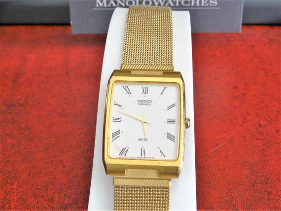 Retro 1991 Seiko Quartz SX Gold Tone Roman Dial Mens Watch W/ - Etsy