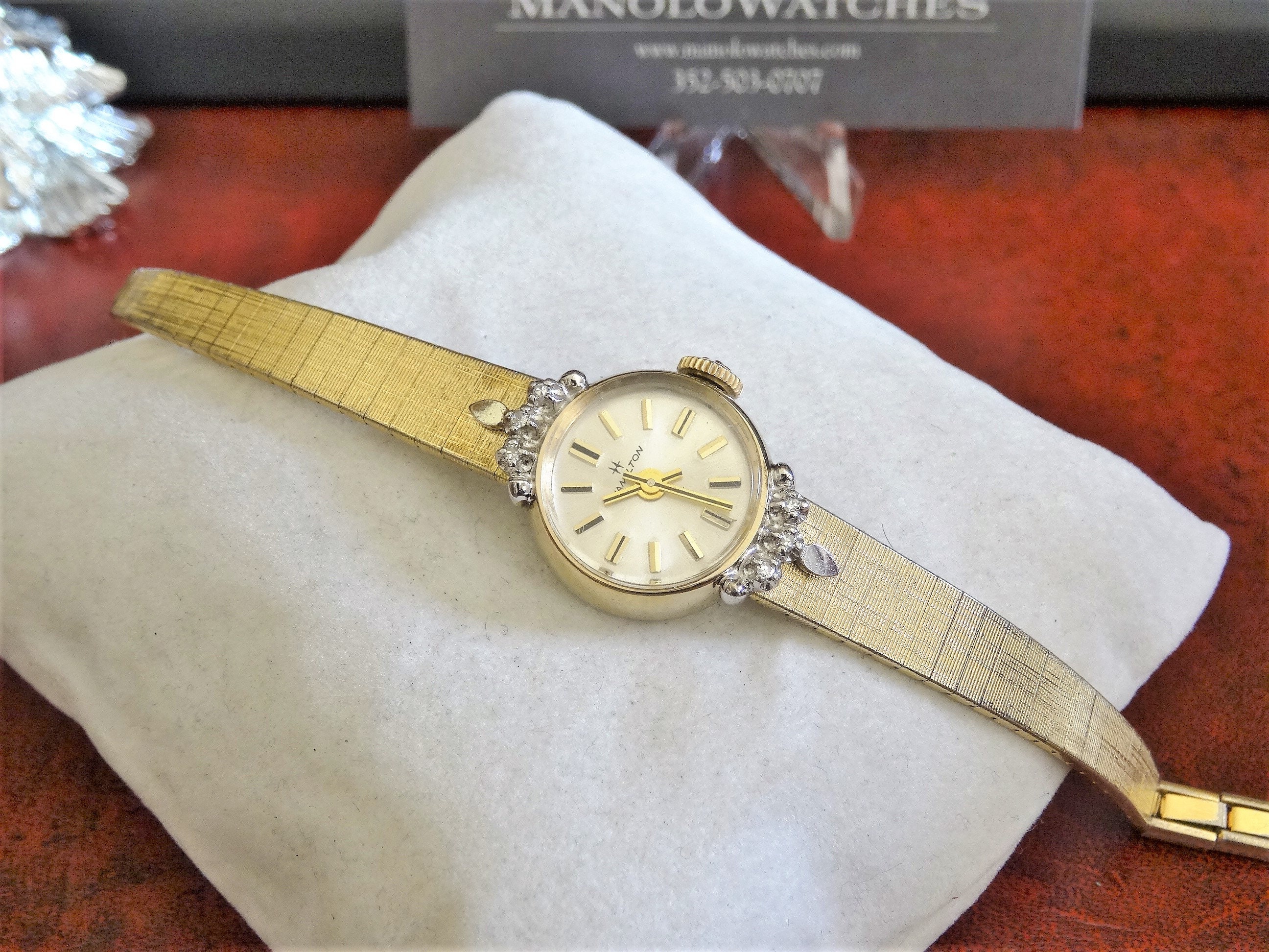 hamilton 10k rgp bezel stainless back