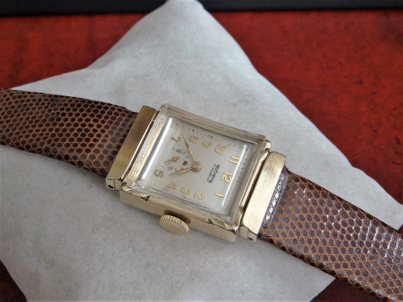 Vintage Rodania Gold Tone 17jewels Ladies Watch W/ 16mm Etsy