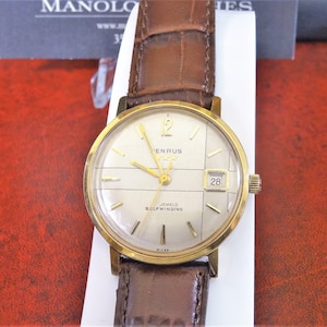 Vintage Benrus 3 Star 20 Micron Gold Electroplate Bezel Self-Winding Swiss Men&#39;s Watch w/ 18mm Hadley Roma Band!