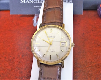 Vintage Benrus 3 Star Gold Electroplate Swiss Men's Watch