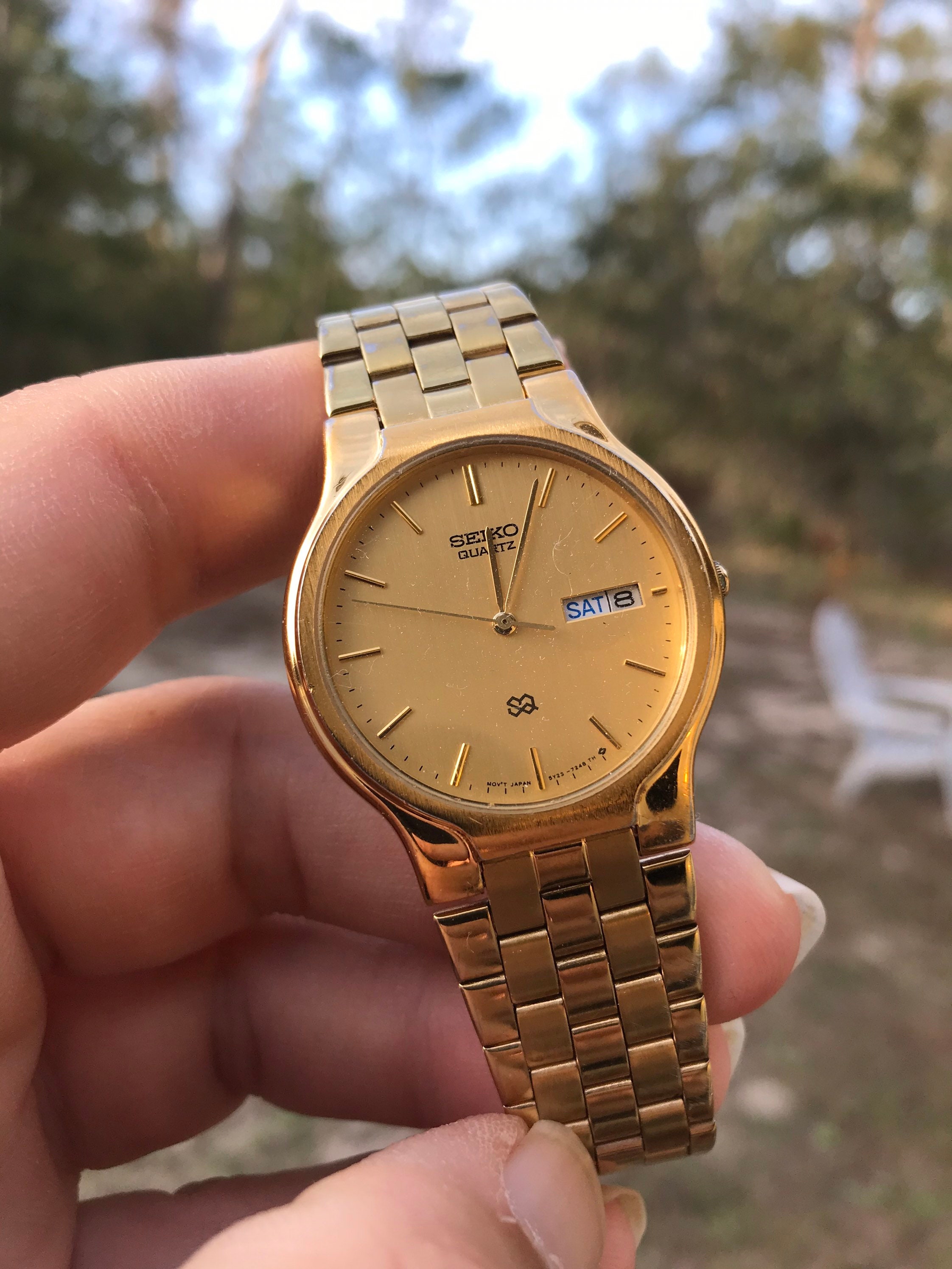 Retro 1990-2000 Seiko Gold Tone Day/date . Quartz Men's - Etsy