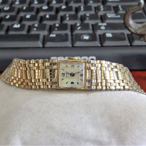 Vtg Geneva by Macy&#39;s 10K R.G.P. Bezel 17-Jewels Ladies Watch w/ 1/20 12K Band!