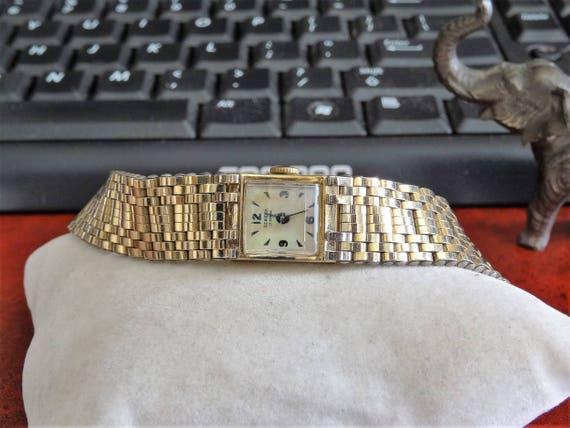 Vtg Geneva by Macy's 10K R.G.P. Bezel 17-Jewels L… - image 1