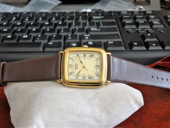 Vintage Seiko Gold Tone Quartz Japan Mens Watch W/ 18mm - Etsy Ireland