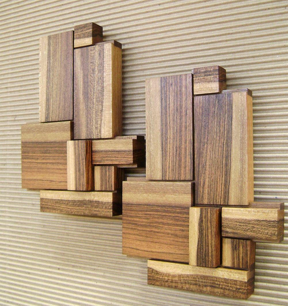 Wood wall art modern wood art wooden art wood wall Etsy
