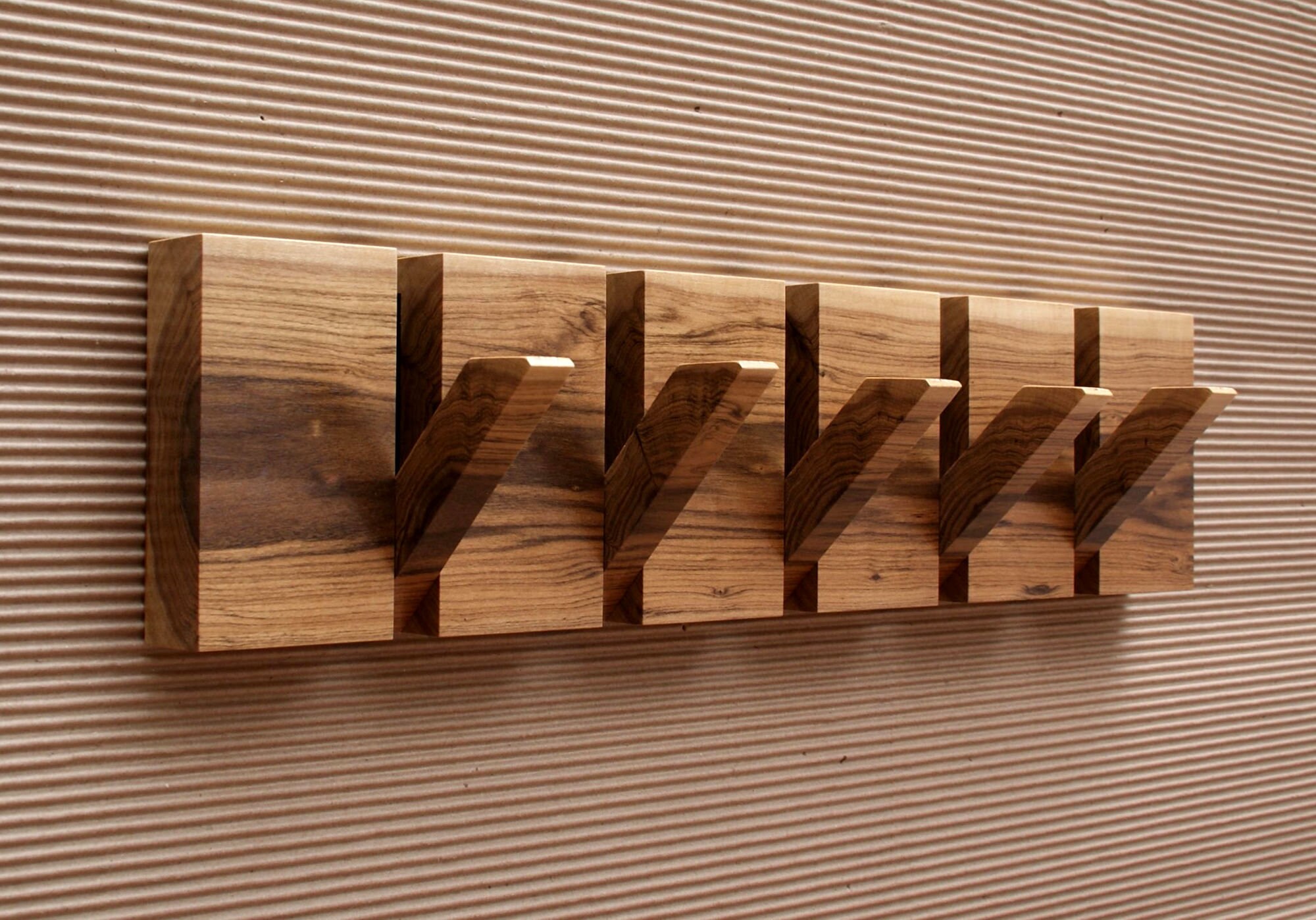 Wood coat rack 5 hooks coat hanger. Originally designed and Etsy