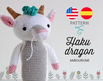 Haku White Dragon Amigurumi Crochet Pattern • Lululoop