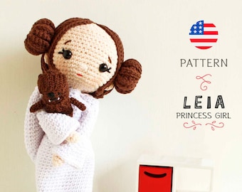 Leia inspired doll Amigurumi Pattern • Lulu Loop