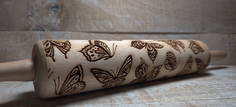 Embossed Rolling Pin Clay
