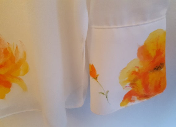 Hand painted blouse, free shipping, shirt, hand p… - image 3