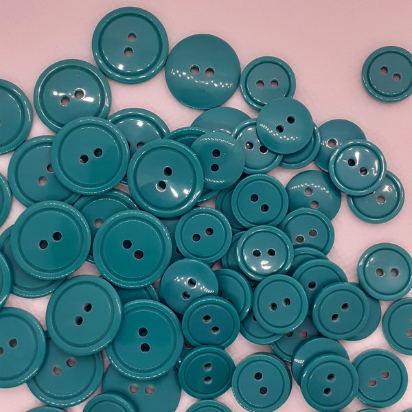 Teal Buttons Etsy