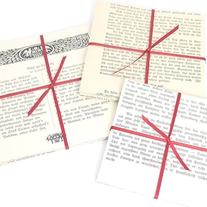 Origamipapier aus alten Buchseiten 9 x 9 cm, Bastelpapier für Deko Bild 4