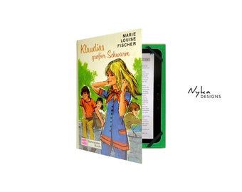 eReader Hülle Klaudia Claudia aus echtem Buch z.B. für tolino Kindle Pocketbook, persönliches Geschenk für Freundin Frau Mama