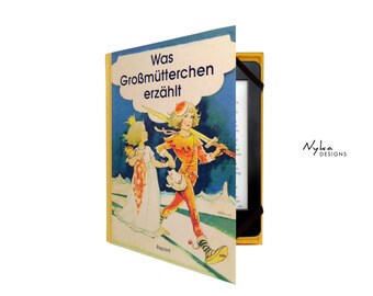 Tablet Hülle Buch 7-8 zoll z.B. für iPad mini / tolino vision 5 und 6, Upcycling aus Kinderbuch