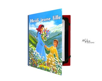 aufklappbare Tablet Hülle aus Heidi Buch z.B. für iPad mini, Geschenk für Frau