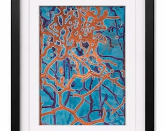 Arte del rame blu / Pittura brillante / Pittura a goccia