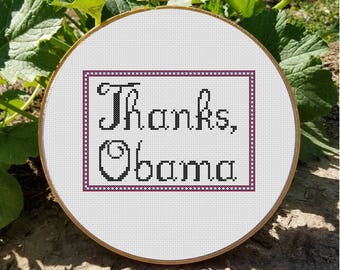 Thanks, Obama Cross Stitch Pattern