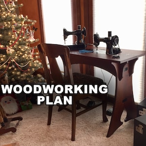 Woodworking Plans: Arts & Crafts Style Knock-Down Keyhole Featherweight Sewing Table