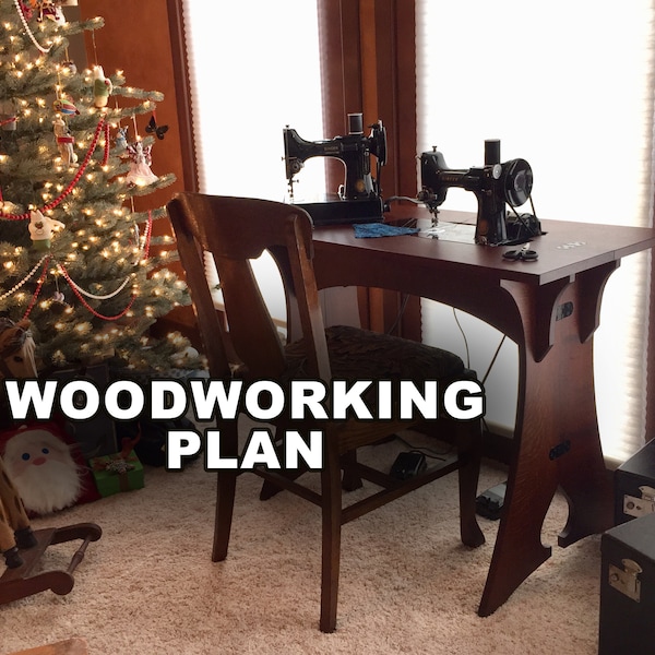 Woodworking Plans: Arts & Crafts Style Knock-Down Keyhole Featherweight Sewing Table