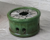 Vintage Ceramic tea-stove green