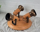 Vintage Steinhauer Plafondlamp met 3 Spots Eiken brons