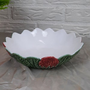 Bordallo Pinheiro Strawberry - Vintage Ceramic Collectible Entertaining