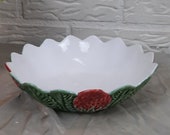 Bordallo Pinheiro Strawberry   - Vintage Ceramic Collectible Entertaining