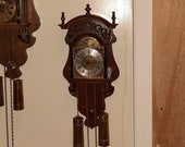 Warmink Clock Sallander Dutch Antique Vintage 8 daagse Wall Moonphase (Junghans Hermle Kienzle tijdperk)
