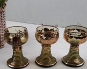 Set of 3 German Bad Kissingen Rhein Wine Glass  Crystal ROEMERS