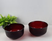 Set van 2 Arcoroc Sierra Schalen 22 cm Rood Vintage