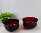 Set van 2 Arcoroc Sierra Schalen 22 cm Rood Vintage