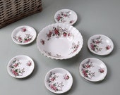 Vintage Royal Albert Lavender Rose Petit Fours set 7 delig