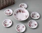 Vintage Royal Albert Lavender Rose Petit Fours set 7 delig