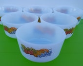 6 st. VTG USA Melkglas custard Cup/bowl, 60unce, jaren