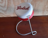 Nederlandse Grolsch tafellamp met bier fles dop bureaulamp, "beugelfles", swingtop Grolsch lamp,lamp bier,bier,Grolsch bier,Hollands biertje