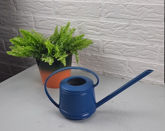 Retro Plant watering can Flower watering can Emsa style vintage blue