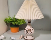 New old stock Caramic Vase Lamp Hand painted '70 vintage