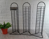 1 van 3 Vintage CD-toren's , zwart ijzer, voor 36 cd per stuk retro