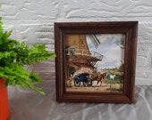 Ter Steege Tiles, Hand Decorated Dutch Country Scene Windmill