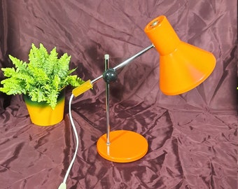 Vintage Orange Jan Hoogervorst for Anvia Almelo - Office lamp - 1970s Netherlands