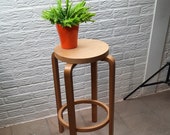 Vintage Alvar Aalto voor Artek Barstoel ,hoge kruk vintage