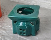 Art Deco  Turquoise tea stove ,ceramic vintage