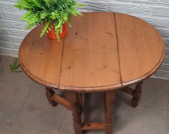 Vintage-Dropleaf-Tisch aus Kiefernholz im antiken Stil