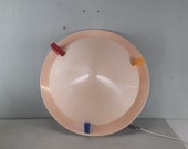 Ettore Sottsass Memphis Design Plafondlamp voor Ikea 1980 / Vintage Ikea Memphis Milano Plafondlamp / Mid Century Flush Mount Plafondlamp
