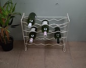 Vintage Tomado wijnrek wit 18 flessen retro