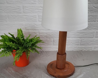 Vintage Danish table lamp with new white shade