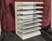 Vintage Brievenhouder'70 Grote vintage  magazine Retro LP Rack Dutch Postal Industrial FileBox Metal DeskOrganizer LetterRack  Mail sorteren