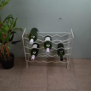 Vintage Tomado wine rack white 18 bottles retro