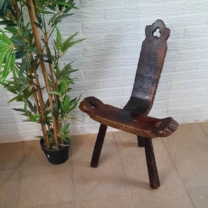 Brutalist Spanish Nativity Chair Vintage chair